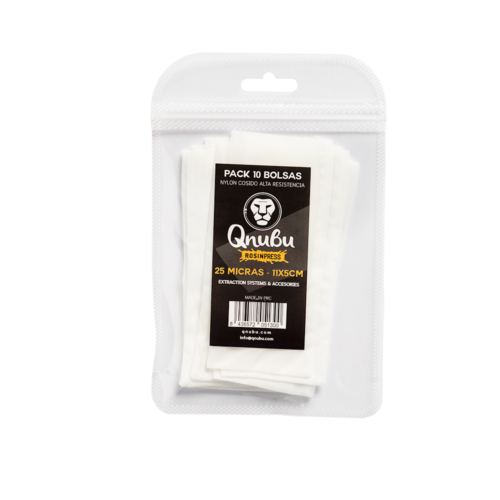 pack 10 bolsas extraccion rosin press qnubu 11x5cm