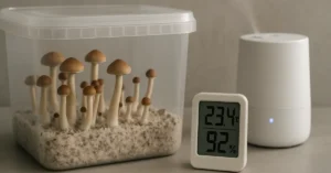 humedad y temperatura cultivo hongos